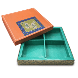 paisley dry fruit box 300 500 gms 4 part box