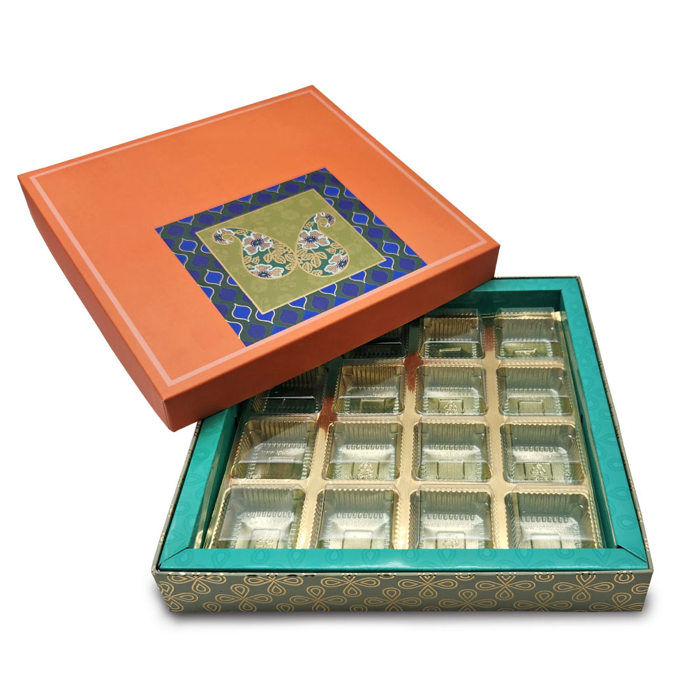 paisley 16 cavity box with lid