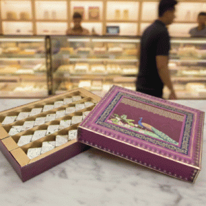 peacock mithai box